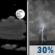 Wednesday Night: Partly Cloudy then Chance Showers And Thunderstorms