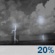 Saturday Night: Slight Chance Showers And Thunderstorms